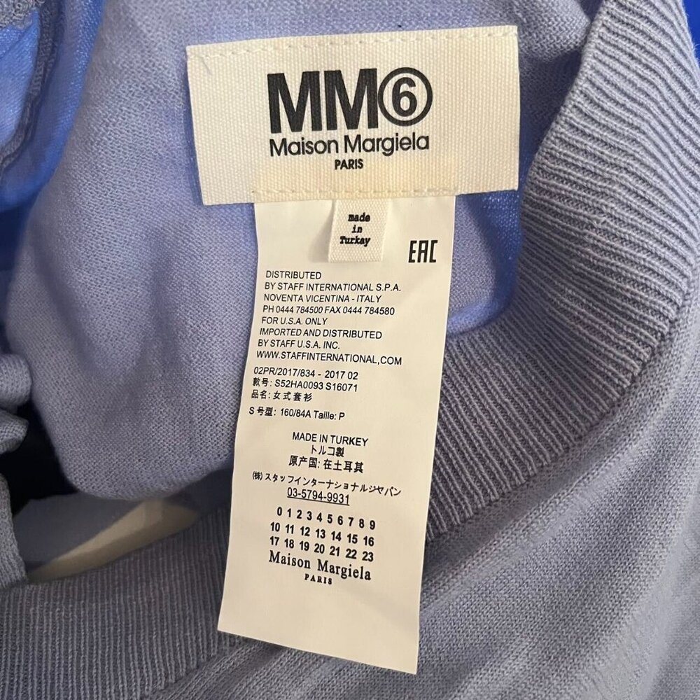 NWOT $650 Maison Margiela Women's Side Bow Wool Blend Cardigan Sweater Sz L MM6 - Picture 4 of 9